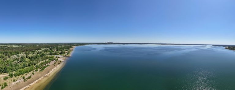 Panoramablick über das ehemalige Tagebaugebiet bei Cottbus