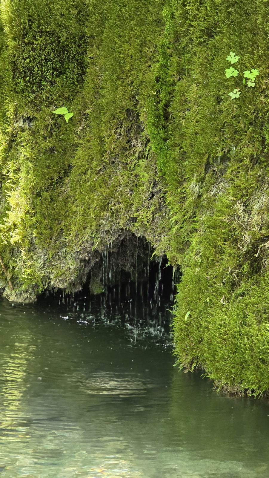 Ruhiger Gütersteiner Wasserfall bei Bad Urach