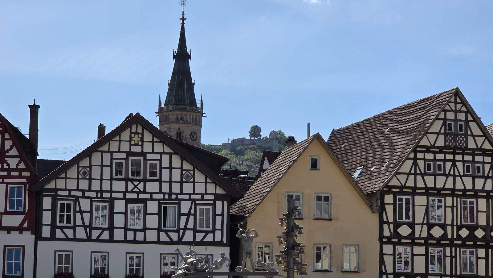 Historische Fachwerkhäuser in der Altstadt von Bad Urach